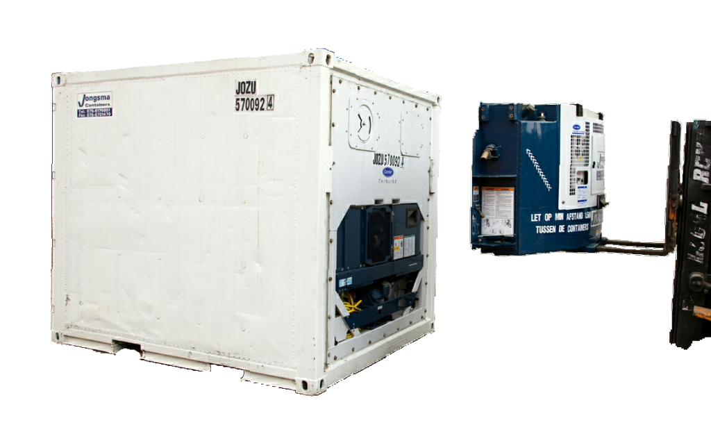 Clip On generator set die aan 10 ft koelcontainer
