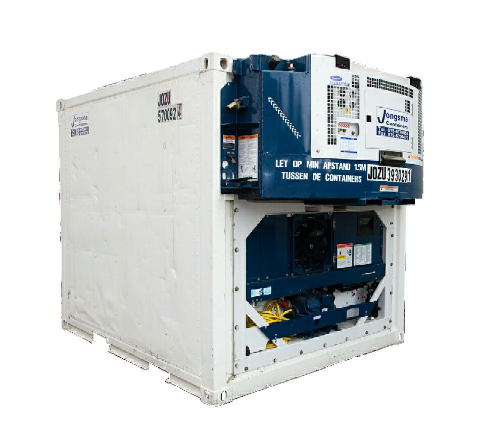 Genset aan koelcontainer