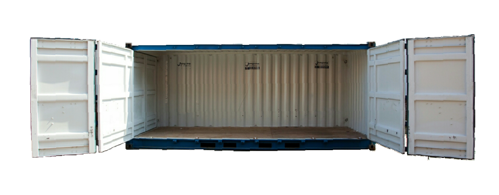 Side Door container geheel open